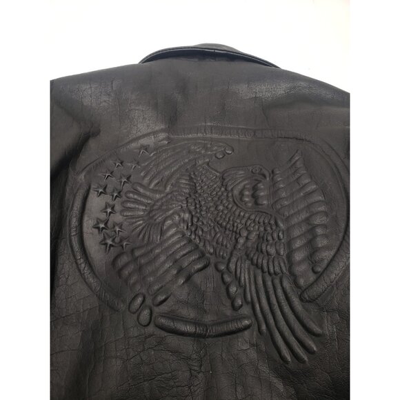 Top Gear #1 Racing By 4 Star Leather Motorcycle Jacket Size 46 Made In Pakistan - Picture 10 of 15